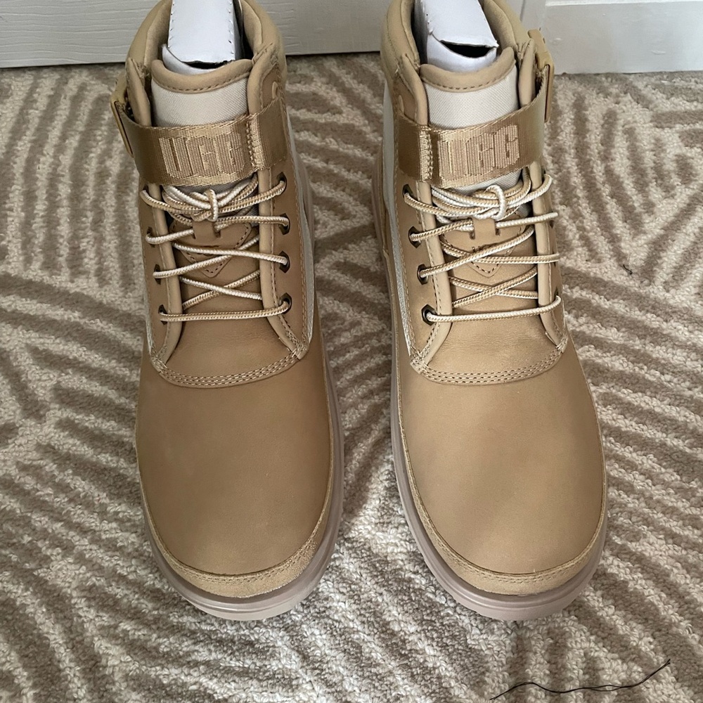 UGG Tan Casual Boots with Minimalist Design